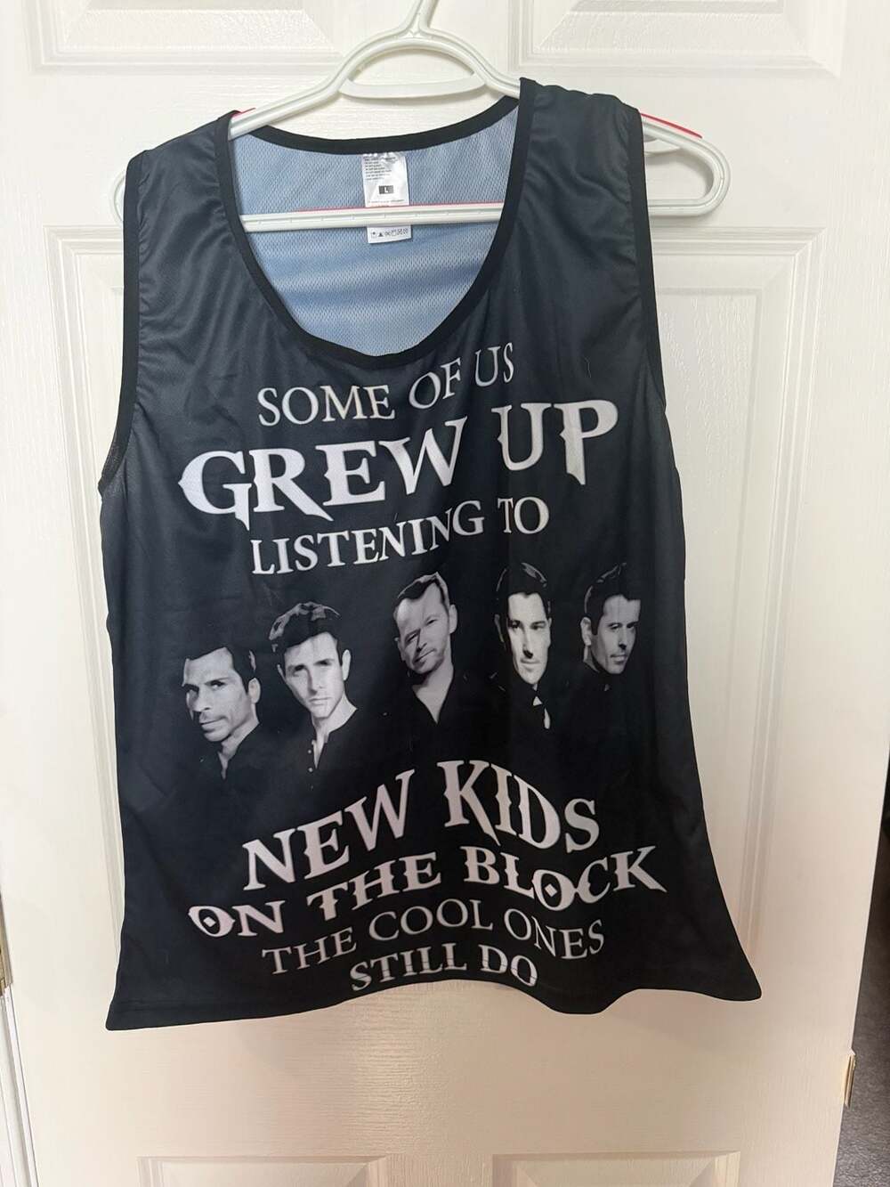 New Kids On The Block Fan Graphic Print Mesh Tank Top